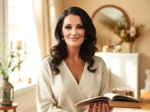 Ruth Montenegro, Coach de Vida y Terapeuta Holística, brindando asesoramiento en un entorno cálido y acogedor, enfocada en el bienestar emocional y el crecimiento personal.
